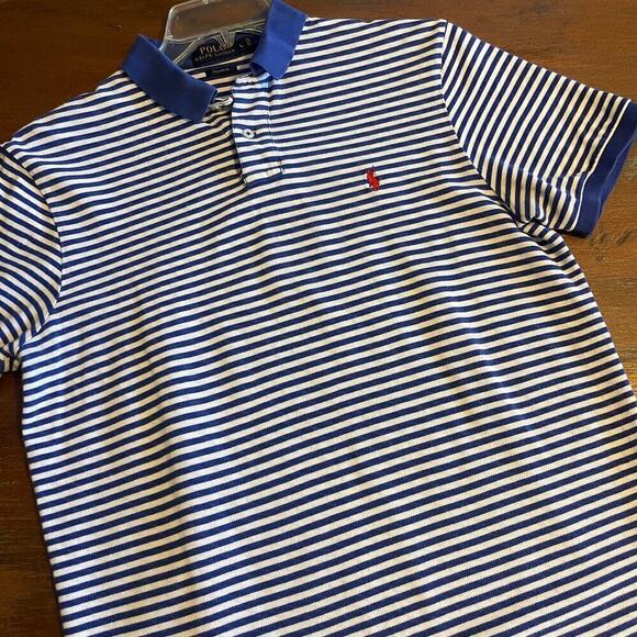 Polo by Ralph Lauren Men's Custom Fit Polo Shirt 100% Cotton Size Large - Picture 2 of 8